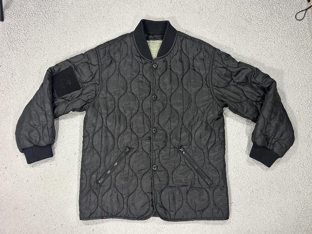Rothco Quilted Woobie Jacket Mens Small Black Liner Tactical Padded Military